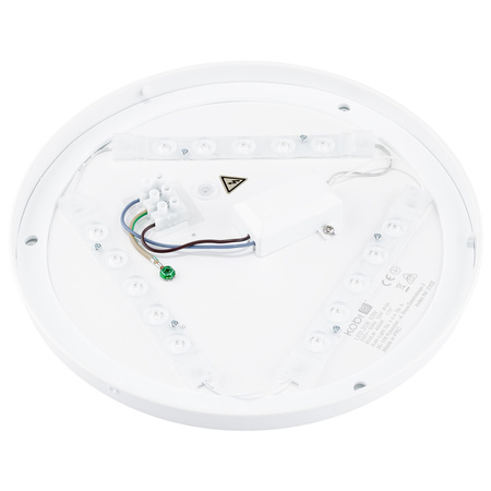 LED stropné svietidlo do kúpeľnepovrchovou montážou 24W 1712lm 4000K, neutrálna biela 115° so senzorom pohybu a súmraku Biele IP44 IK06 Zoe Kobi