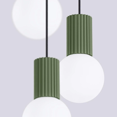 Stropné závesné svietidlo 3x G9 Round Olive Modern Matte Halo Sollux