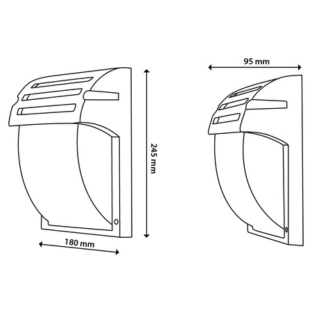 Vonkajšie nástenné svietidlo E27 120° Black IP54 Kalio Masterled Garden Luminary