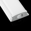 Hliníkový profil pre LED KM34 Silver Povrchová montáž 1m + Mliečny kryt + Koncové krytky