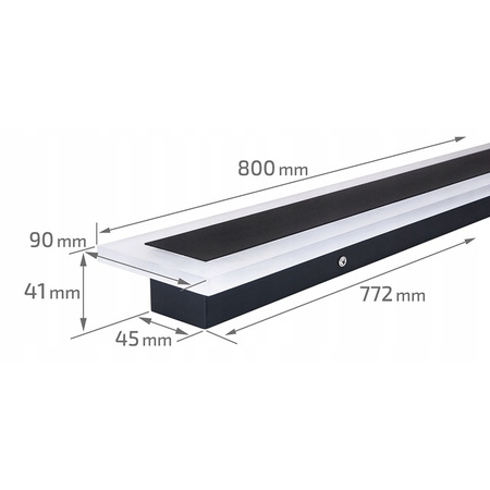 Záhradné nástenné svietidlo LED 24W 1200lm 4500K, neutrálna biela 120° čierne IP65 Durango Masterled