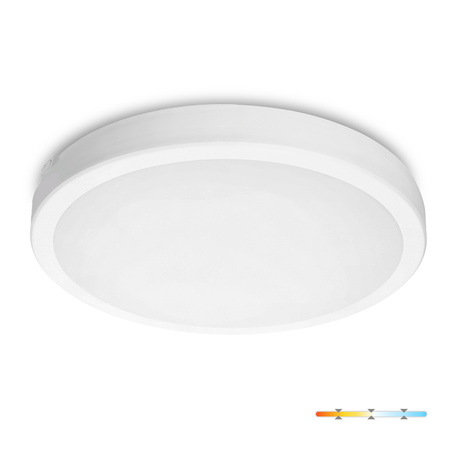 LED stropné svietidlo do kúpeľne Povrchová montáž 36W 3780lm 4000K 120° biela IP65 Nairos Kobi