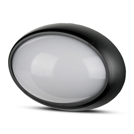 LED stropné svietidlo 12W 6400K 840lm IP54 Oval Black VT-8010 V-TAC