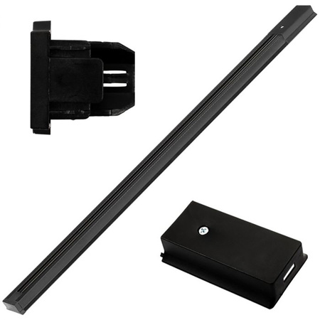 Súprava zbernicového osvetlenia 2 m + 4x AR111 LEON GU10 Buslight Black