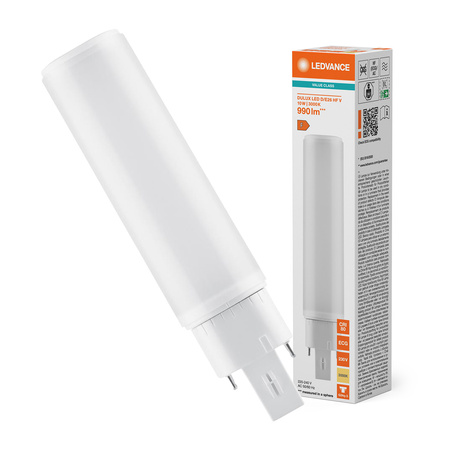 LED žiarivka G24q-3 10W = 26W 990lm 3000K, teplá biela Dulux D/E HF & AC Ledvance
