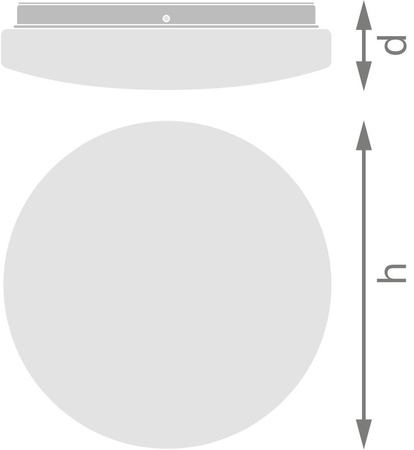 Stropný LED plafón 18W 1350lm 3000K, teplá biela IP44 biely so zvukovým senzorom Strop Ledvance