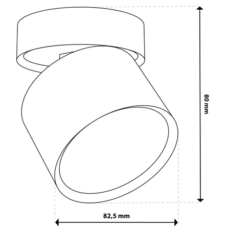 Povrchová montáž svietidla HALOGEN Tuba Gx53 LED Spot Nástenné svietidlo Stropný valec