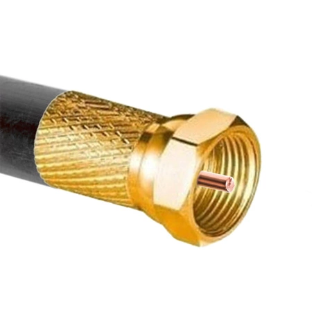 10x konektor Sudový konektor SAT F 6,8 mm Gold CU pre anténny koncentrický kábel VAYOX
