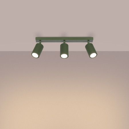 Bodové reflektorové stropné svietidlo Tuba 3x GU10 Olive Carbon Deep Space SL.1619 Sollux