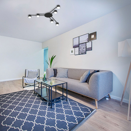 Stropné svietidlo 6x GX53 LED čierne Moderné Videx