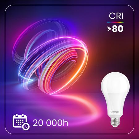 LED žiarovka E27 A80 18W = 150W 2500lm 3000K teplá biela 260° LUMILED