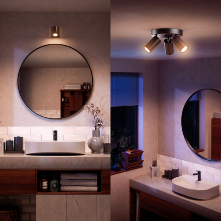 Reflektorové stropné svietidlo 2x GU10 IP44 čierne Kosipo Philips