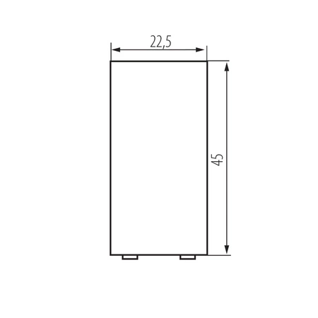 Jednopólový reverzibilný spínač 16A obdĺžnikový biely OFFICE Kanlux
