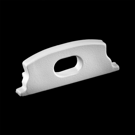 Hliníkový profil pre LED KM34 Silver Povrchová montáž 1m + Priehľadný kryt + Koncové krytky