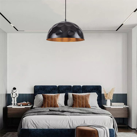 HEMISPHERE Stropné svietidlo 6777 Nowodvorski čierno-zlaté oceľové závesné svietidlo E27 ?34 cm Moderné