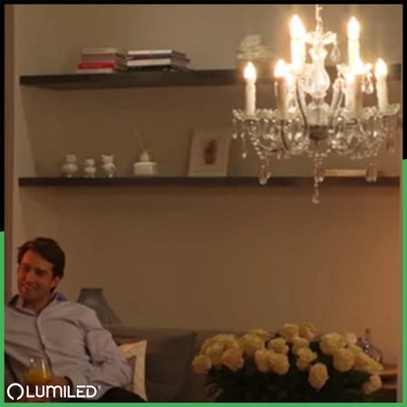 6x LED žiarovka E14 Candle BA35 7W = 60W 806lm 3000K teplá biela 360° LUMILED