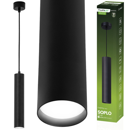 Stropné závesné svietidlo 29cm Reflektor GU10 LED SOPLO Black LUMILED