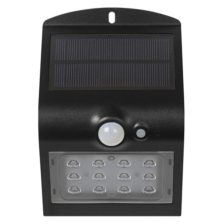 Vonkajšia solárna nástenná lampa LED 1,5 W 220 lm 4000K IP65 čierna so senzorom pohybu a súmraku Endura Ledvance