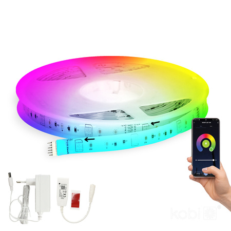 LED pás 24W 1920lm RGB CCTLED 5m Smart Wifi Kobi