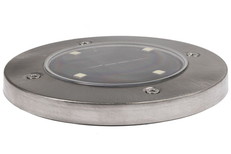 Sada 4x solárne záhradné svetlá LED poháňané disky 0,4W 5500-6000K studené so súmrakovým senzorom IP54 čierne Masterled