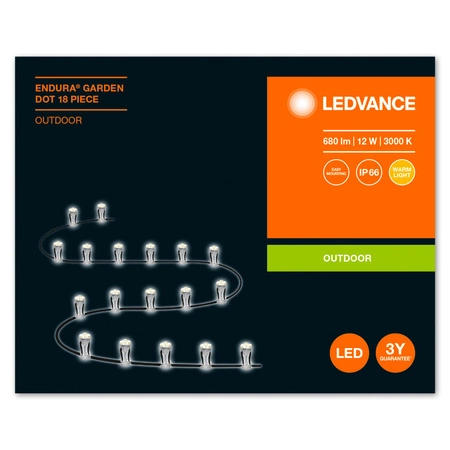 Dekoratívne LED záhradné svetelné body 12W 850lm 3000K IP65 Transparent Endura Ledvance