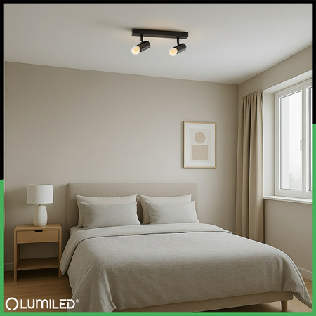 SPOT TUBA Reflektor Halogénové stropné svietidlo 2x E27 GLASA LUMILED