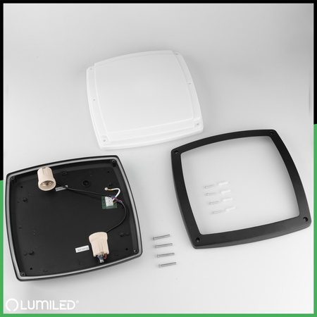 Záhradné svietidlo Nástenné svietidlo Plafond 2x E27 Square LARIS LUMILED