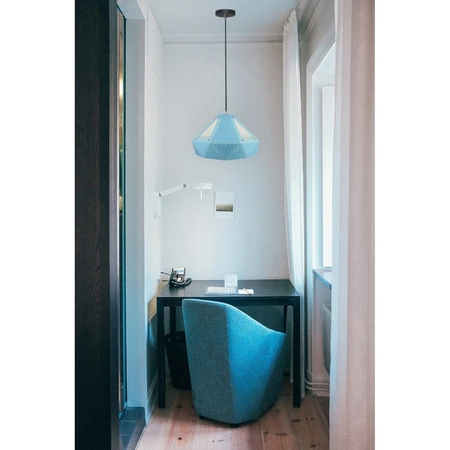 Závesné svietidlo E27 Geometrická modrá PASTEL PRISM D:31x18cm VT-7310 V-TAC