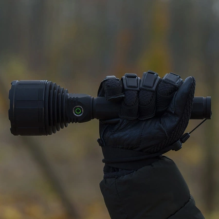 LED taktická dobíjacia vojenská ručná USB baterka XHP9090 3000lm dlhá Pro VA0043 Vayox