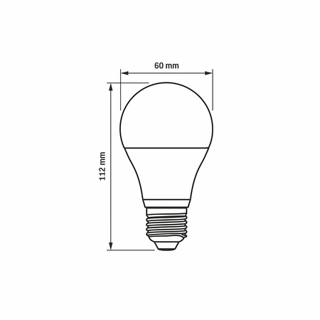 LED žiarovka E27 A60 10W = 70W 960lm 6000K studená biela 240° Videx