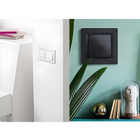 Jednopólový vypínač s rámčekom Vypínač IP44 antracit SCHNEIDER ASFORA