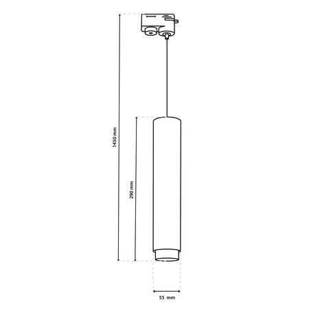 Stropné závesné svietidlo 29cm Reflektor GU10 LED ELIGIS Black LUMILED
