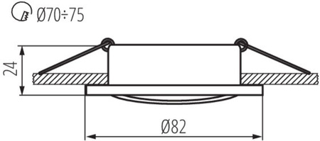 LED GU5.3 Kruhové hliníkové reflektory Radan Kanlux na zapustenú montáž