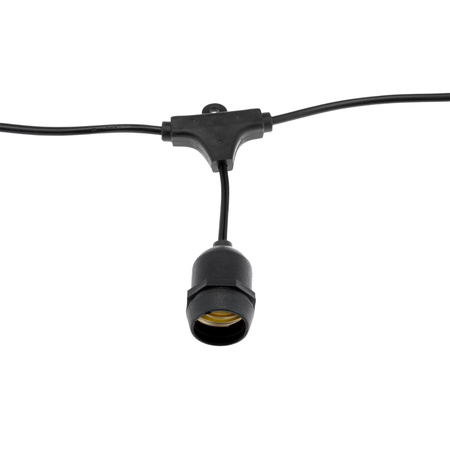 MALUS Vonkajšia záhradná svetelná reťaz 15m 15x žiarovky E27 7W 4000K MALUS Lumiled