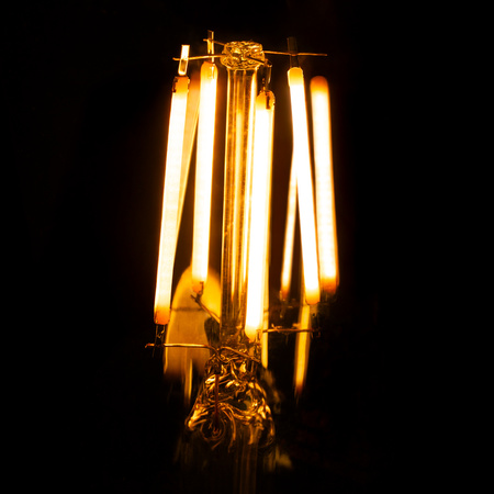 6x LED žárovka E27 Edison ST64 6W = 50W 660lm 2200K teplá 360° DIMMION FILAMENT LUMILED