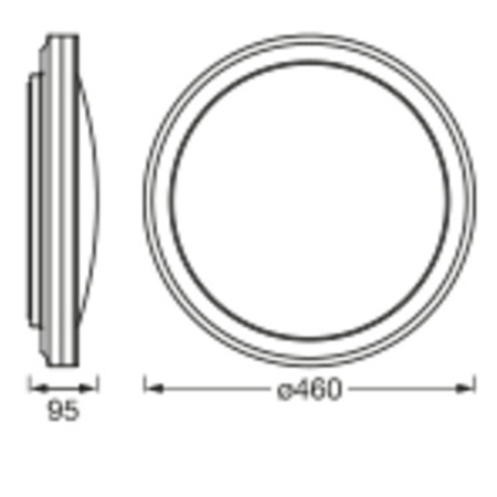 Plafond LED svietidlo na povrchovú montáž 28W 900lm RGB CCT so stmievateľným podsvietením 46cm biele SMART+ WiFi Orbis Ledvance