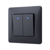 2gangový 2-cestný spínač s osvetlením 10A Povrchová montáž čierna BINERA VIDEX