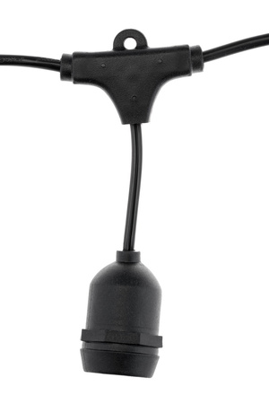 Záhradná vonkajšia svetelná reťaz Girland 15m 30x žiarovky E27 SMOKEY 6W 2200K MALUS Lumiled