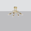 Sufit Lamp Surface-mounted Hanging 5x E27 Luster Irregular Gold Gloss Industrial Full Sollux