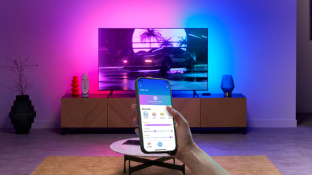 Inteligentný RGBIC LED pás pre 75"-85" monitor TV s HDMI Sync Box Wi-Fi WiZ