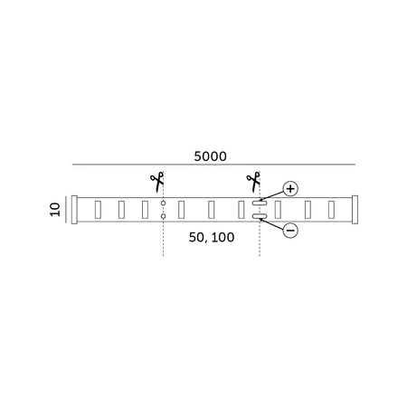 LED pásik 7,2W RGB 5050LED 12V 5m Tramo Kobi
