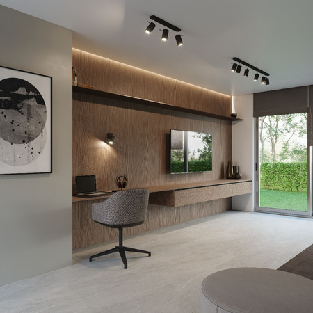 SPOT TUBA Povrchová montáž Reflektor 2x GU10 Tubular Black Moderné kruhové stropné svietidlo Sollux