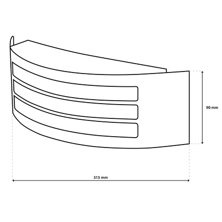 Vonkajšie nástenné svietidlo E27 Black IP44 FREESIA Lumiled Garden
