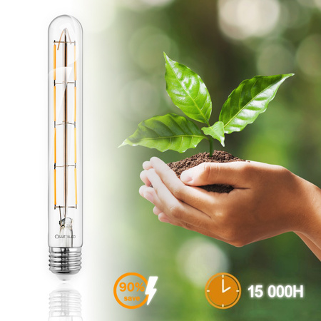 LED žiarovka E27 Tubular T30 8W = 75W 1055lm 3000K teplá biela 360° FILAMENT LUMILED