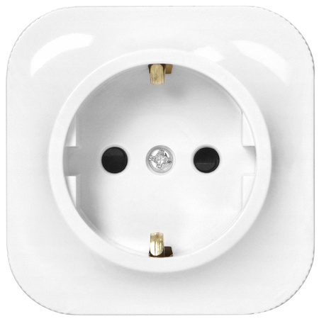 Povrchová jednozásuvka Schuko 2P+Z biela TODO ORNO