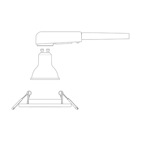 LED GU10 zapustená podhľadová hliníková štvorcová biela Peridot Philips