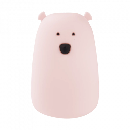 Detské LED nočné svetlo 0,4W 3000K teplá biela + viacfarebné RGB USB dobíjateľné 1200mAh ružové + diaľkové ovládanie VEĽKÝ MEDVEĎ MARY