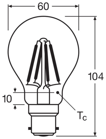 LED žiarovka B22d A60 4W = 40W 470lm 2700K teplá biela 300° Ledvance