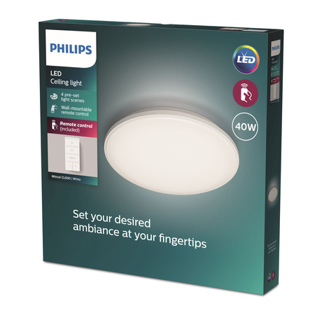 Stropné svietidlo LED Plafond 40W 4300lm 2700-6500K White s diaľkovým ovládaním Wincel Philips