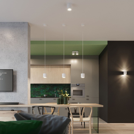 Stropné závesné svietidlo GU10 Cylindrické biele moderné Orbis Sollux